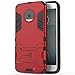 Moto X4 Case, CoverON Shadow Armor Series Modern Style Slim Hard Hybrid Phone Cover with Kickstand Case for Motorola Moto X4 (Moto X 4th Gen 2017) - Red
