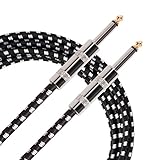 Donner 18 Feet Premium Electric Guitar Bass Cable Musical Instrument Cord 1/4