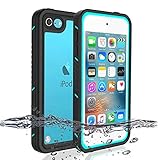 iPod 5 iPod 6 iPod 7 Waterproof Case, Re-Sport Shockproof Dirtproof Snowproof Full-Body Protective Case Cover Built-in Screen Protector Compatible iPod Touch 5th/6th/7th (Blue)