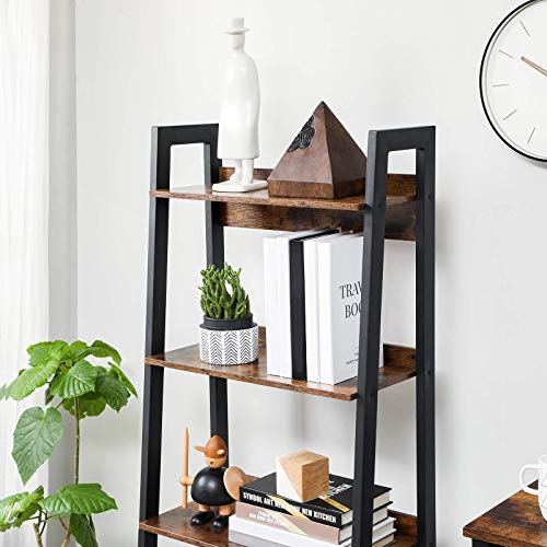 VASAGLE Ladder Shelf, 4Tier Home Office Bookshelf, Freestanding
