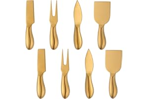 8 Pieces Cheese Knives Set, Stainless Cheese Slicer Cheese Cutter, Dinner Set, Tableware, Fork for Party Trays and Dinner Tab