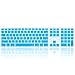 Kuzy Full Size AQUA BLUE Keyboard Cover Skin Silicone for Apple Keyboard with Numeric Keypad Wired USB for iMac - Aqua