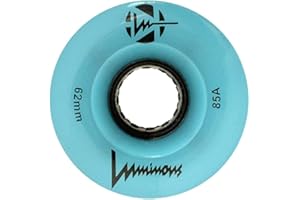 LUMINOUS WHEELS Luminous LED Quad Roller Skate Outdoor Wheels (4 Pack, 62mm x 30mm/85A)