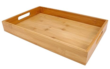 Amazon 竹製 トレー 角型 取っ手付 トレイ 洗える ランチトレー