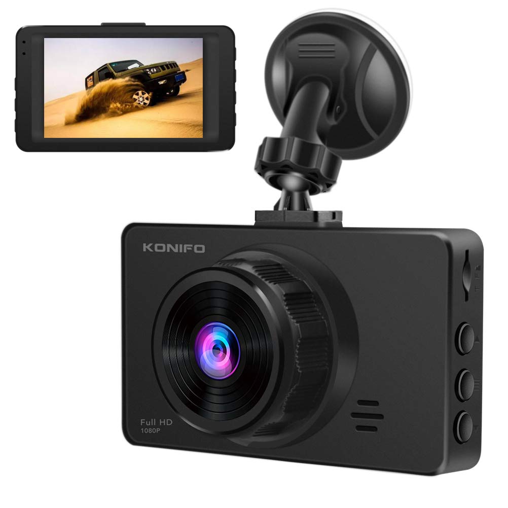 KONIFO Dash Cam For Cars,Full HD 1080P / 1296P Dashboard Camera Mini Camcorder WDR Car DVR Video Recorder With Night Vision,170° Wide Angle,Loop Recording,G-Sensor,Motion Detection and Parking Monitor