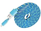 Lightning Cable,10FT Ultra Long Nylon Braided Charging Cable USB Cord Charger Compatible with iPhone 7/ 7Plus/ SE/ 6s/ 6 /6 Plus/ 6s Plus/ 5s/ 5c/ 5/ iPad Air/ Mini/ iPod Nano/ Touch (Blue)