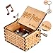 mrwinder Music Box for Hedwig Theme, Merchandise Vintage Classic Wood Hand Crank Carved Best Gift for Kids, Boys, Girls, Friends