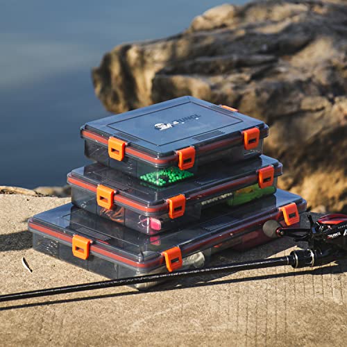 RUNCL Fishing Tackle Box, Waterproof Airtight Stowaway, 3600/3700 Tray