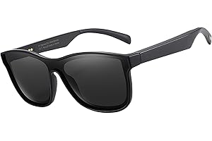 DELHI TORNADO Generic Smart Glasses Bluetooth Audio Sunglasses for Men Women with Built-in Mic & Speakers, Polarized Sunglasses Lenses, Touch Voice Assistant, HD Calling, Open Ear Sound Sunglasses (Black)