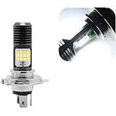 TNAIYH H4 Motorcycle Light Bulbs, 3030 24SMD Brightness Plug and Play Motorbike Daytime Running Lamp Replacement, Motocross Fog Lights, Universal for Motocross Dirt Bike Scooter (White)