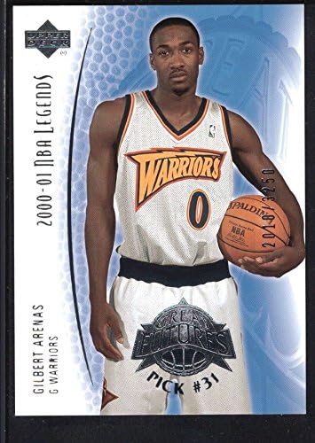 GILBERT ARENAS 2001/02 UPPER DECK LEGENDS #102 RC ROOKIE WARRIORS SP #2010/3250