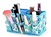 Pooqdo Newest Makeup Cosmetic Storage Box Bag Bright Organiser Foldable Makeup Stationary Container (Blue)