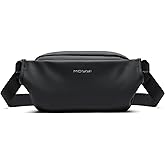 MATE ELAN Fanny Pack Waist Pack Bag For Men Women,Waterproof Crossbody Zippered Pockets,Compact Lightweight Belt Bag For Travel Walking Running Hiking Cycling,Easy Carry Any Phone,Wallet Black