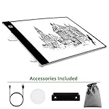 Portable Light Box, A4 Ultra-thin Drawing Tracer Light Pad Box Tracer with USB Power Artcraft Light Table for Artists/Drawing/Sketching Animation /Designing/X-ray Viewing