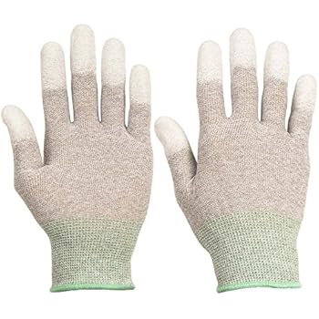 ThxToms ESD Anti Static Gloves, High Resistance Carbon Fiber Protects Your Computer Safe, Large 1 Pair