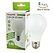 Homelek (6 Pack) 9.5W Frosted LED Light Bulbs, Equivalent to 80W, E26 Base, A21 Bulb, 1000 Lumen, Warm White 3000 Kelvin Ideal for Living Rooms, Bedrooms and Recreation Rooms