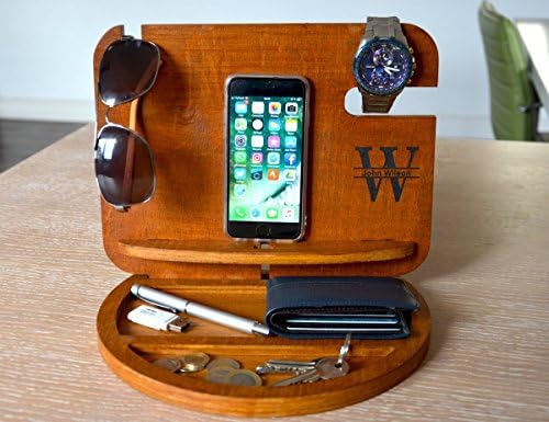 Fathers day, fathers day gifts, docking station, dad gift, father gift, dock station, birthday gift, husband gift, gift for men, mens gift, nightstand vallet, iPhone stand