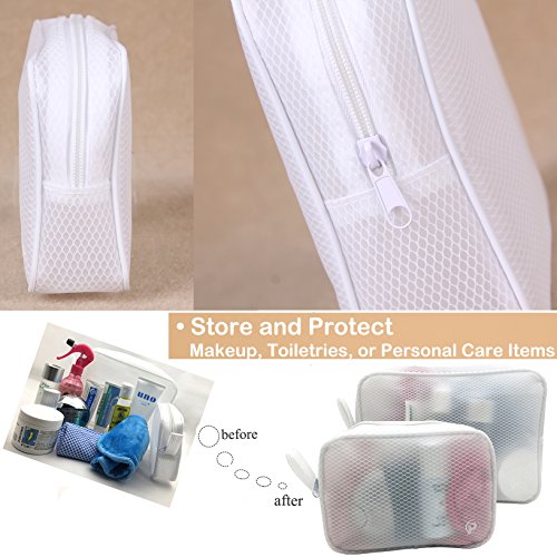 Set of 2 Toiletry Bag Organizer for Men and Women - Classy Durable EVA Zipper Pouches for Makeup Cosmetic Travel Home Work Sports Fishing Indoor Outdoor Storage Use, Easy to Clean
