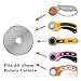 HEADLEY TOOLS 45mm Rotary Cutter Blades 10 Pack Fits Olfa, Fiskars, Replacement Rotary Blade for Arts Crafts Quilting Scrapbooking Sewing, Sharp and Durable