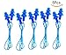 CTKcom 5 Pcs Silicone Gel Soft Earplug Corded String Ear Plugs for Swimming,Pack of 5,Blue