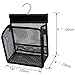 ALYER Hanging Mesh Shower Caddy Organizer Bathroom Storage Bag with Hooks for College Dorm, Gym, Swimming,RV and Travel,Black