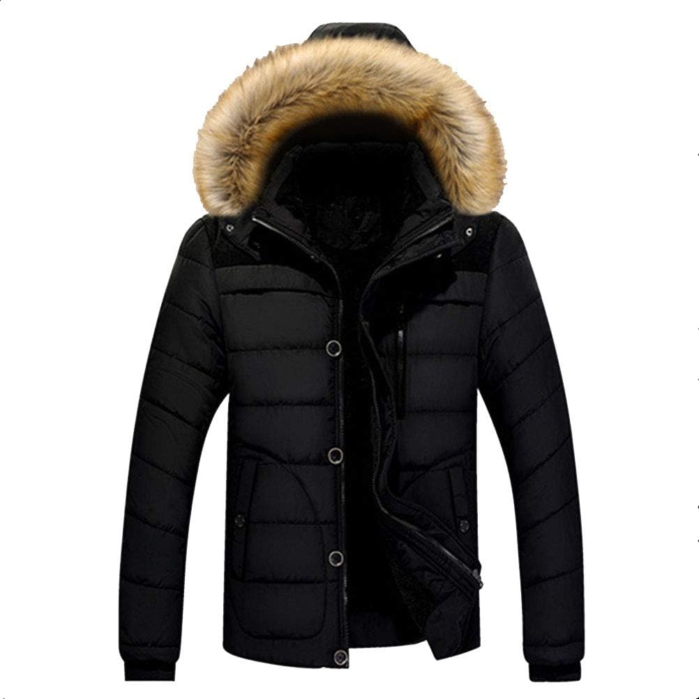 Warm Winter Jackets Men's Leisure Simple Hooded Outerwear Modern Casual Fashion Thickening Basic 