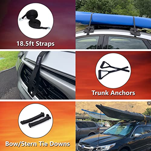 Best Marine Roof Rack Pads. 38" Universal Roof Rack Carrier for Kayaks, Canoe, SUP Paddle Board