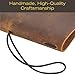 Handcrafted Top Grain Leather Journal Notebook Cover: Includes 6 Bonus Refillable Field Note Book Journals/Compatible with Field Notes and Moleskine Cahier Notebook (5