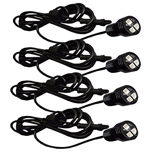 NBWDY RGB NPT LED Boat Lights APP Control Music Mode,4Pods Ip68