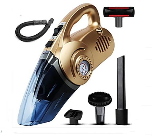 LEAJIA Car Vacuum Cleaner with Tire Inflator,Tire Pressure Gauge,Floodlight, 12V Multi-Function 4 in 1 Dry Wet 120W Handheld Vacuum
