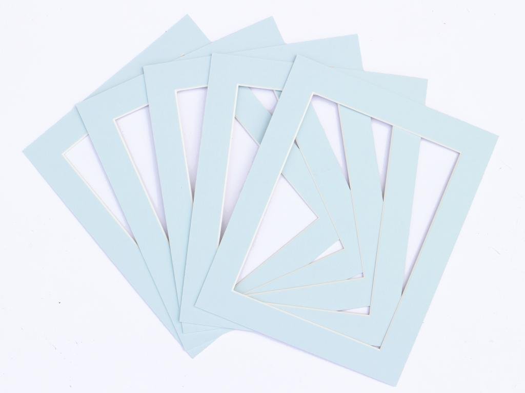 Frame Company Pack of 10 Light Blue Mounts 16x12 for 14x10 inch *Choice of Colours* — image 1