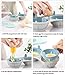 Microwave Egg Poacher BPA Free & Dishwasher Safe Dual Caves Poached Egg Maker Double Cups Egg Cooker Microwave Poached Egg Steamer Kitchen Gadget (Nordic Blue)