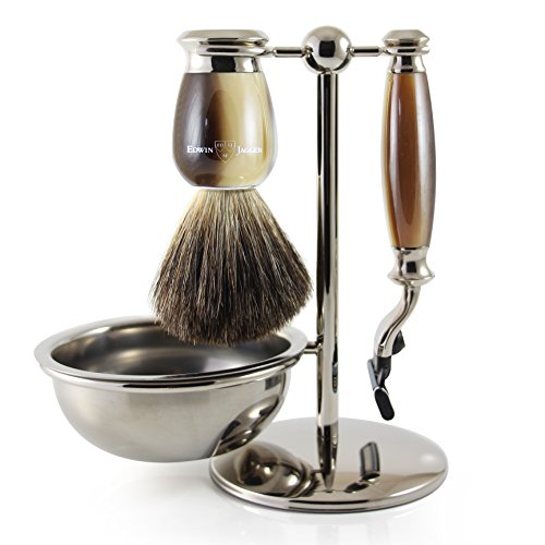 Edwin Jagger Shaving Gift Set, Light Horn