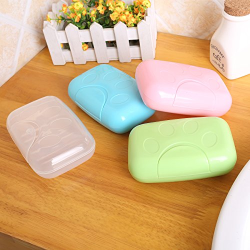 Efivs Arts Plastic Soap Case Holder Container Box Home Outdoor Hiking Camping Travel Set of 4 - Thumbnail 5