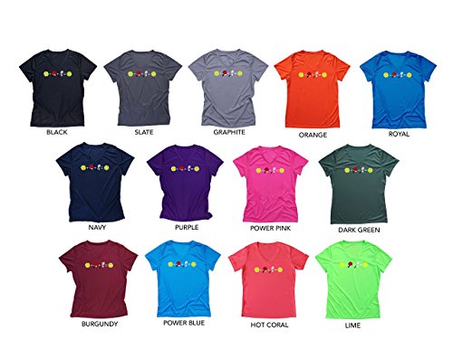 Pickleball Emoji Ladies Performance T-Shirt - Thumbnail 3