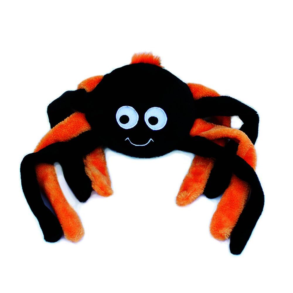 ZippyPaws - Grunterz Grunting Plush Large Dog Toy - Orange Spider