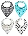 MKONY Baby Bandana Drool Bibs with 2 Snaps,Arrows & Triangles Set,4-Pack Soft Absorbent Cotton, Cute Baby Gift for Boys & Girls