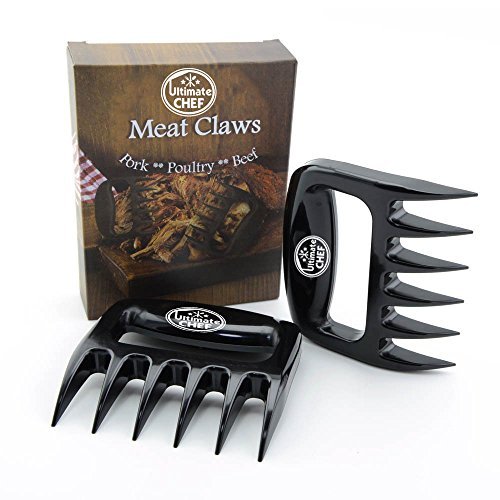 Pulled Pork Shredder Claws - Strongest BBQ Meat Forks - Shredding Handling & Carving Food - Claw Handler Set For Pulling Brisket From Grill Smoker Or Slow Cooker - BPA Free Barbecue Paws