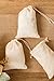 Ling's moment 25pcs 5x7 Inch Natural Clear Cotton Muslin Favor Bags for Wedding Bridal Shower Bachelorette Party Favor Gifts