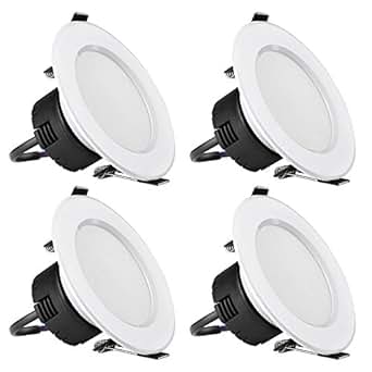 LE 4 Pack 6W 3.5-Inch LED Recessed Lighting, 50W Halogen ...