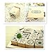Wood Rubber Stamp, 12Pcs Korea DIY Diary Scrapbook Stamp Set -Nature