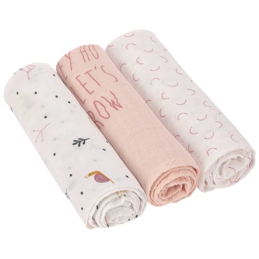 Lässig Heavenly Soft Swaddles L Garden Explorer Girls, 72 g , Light Pink