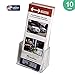 Clear-Ad - Acrylic Trifold Brochure Holder - Rack Card Display - Pamphlet Stand - LHF-S100 (Pack of 10)