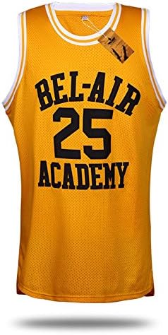 VTURE Basketball T-shirts Will Smith #25 Bel Air Academy Basketball Jerseys