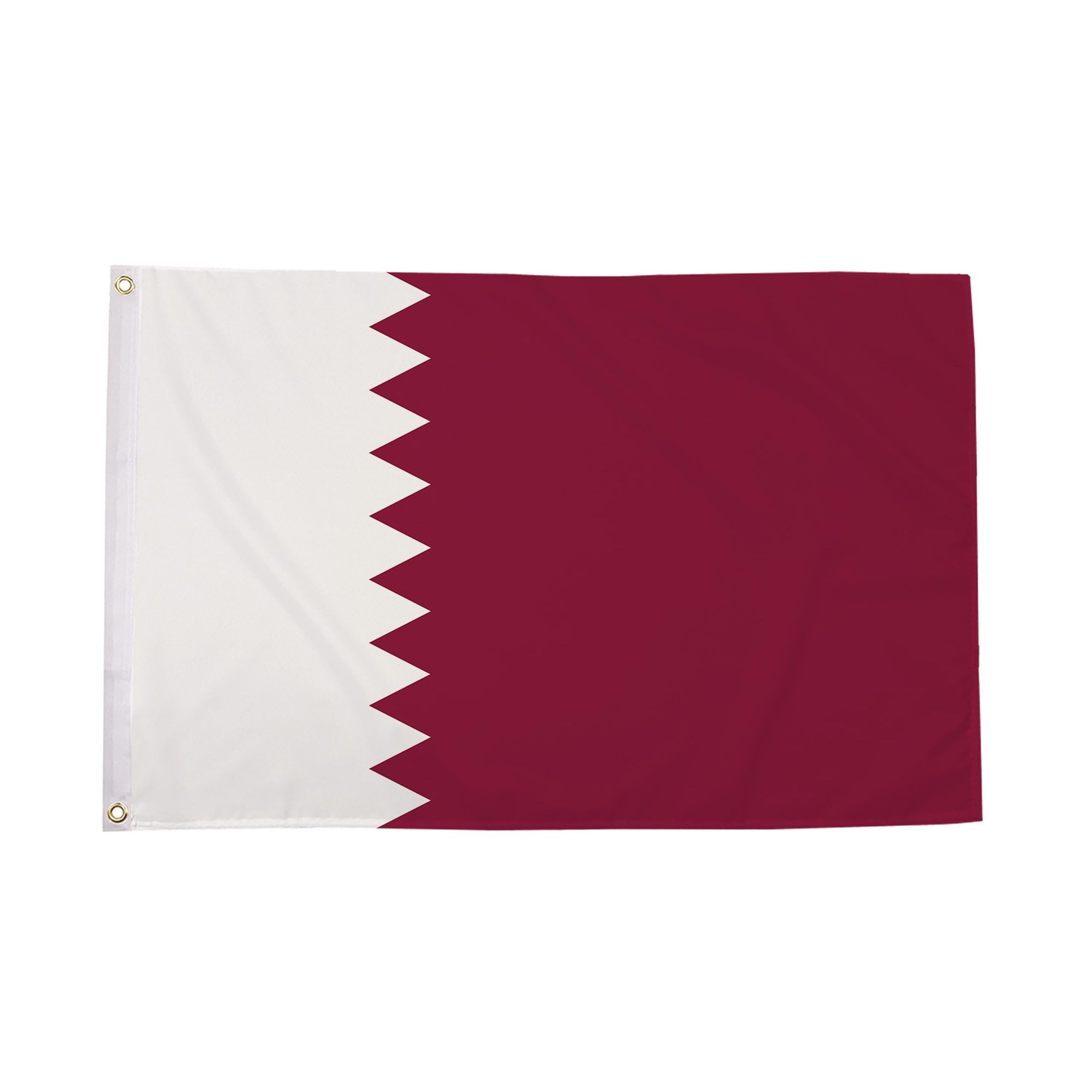 Flagtex Qatar Flag 5ft x 3ft National Flag Maroon White Serrated Edge Nine Points Premium Quality Polyester Double Stitched Brass Grommets 150cm x 90cm Indoor Outdoor Banner Display — image 1