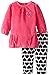 Calvin Klein Baby-Girls Newborn Hot Pink Tunic with Printed Leggings, Pink, 0-3 Months