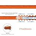 Tacklife 100ft Garden Hose, Innovative 2018 Leakproof Patent Connector Lightweight Expandable Water Hose, Durable Double Latex Core, Solid Brass Fittings, Free Net Bag, 3 Extra Rubber Gaskets - Orange