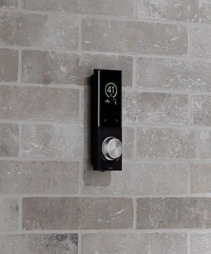 Triton HOME Digital Mixer Shower - Circular - 2 Outlet All-in-One Ceiling Pack with Riser Rail (Pumped), Black - Image 5