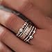 AutumnFall Ring, 2017 New Fashion 5PCS/Set Rose Gold Stackable Ring Sparkly Rings (Gold, Size 9)