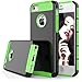 iPhone 5C Case, Rhidon Slim Shockproof Armor Case fit for iPhone 5C Hard Rugged Ultra Protective Back Rubber Cover with Dual Layer Impact Protection for iPhone 5C (Black Green)